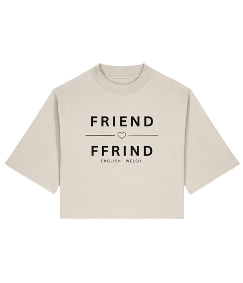 Cropped T-Shirt Friend Ffrind for Woman Beige