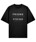 Unisex Organic 100% Cotton Oversized T-Shirt Friend Ffrind Black