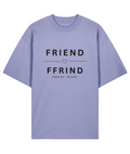 Unisex Organic 100% Cotton Oversized T-Shirt Friend Ffrind Violet