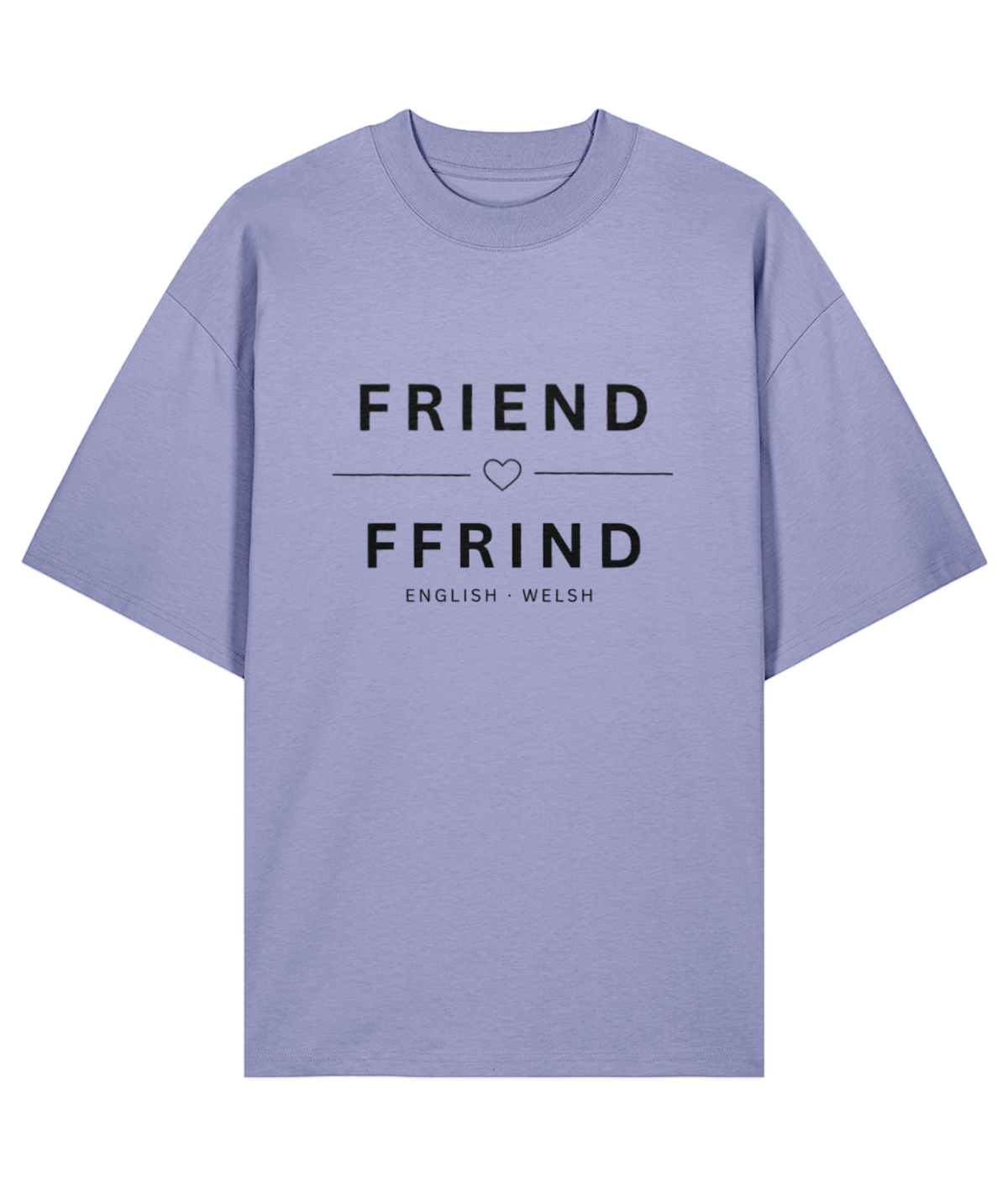 Unisex Organic 100% Cotton Oversized T-Shirt Friend Ffrind Beige