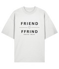 Unisex Organic 100% Cotton Oversized T-Shirt Friend Ffrind White