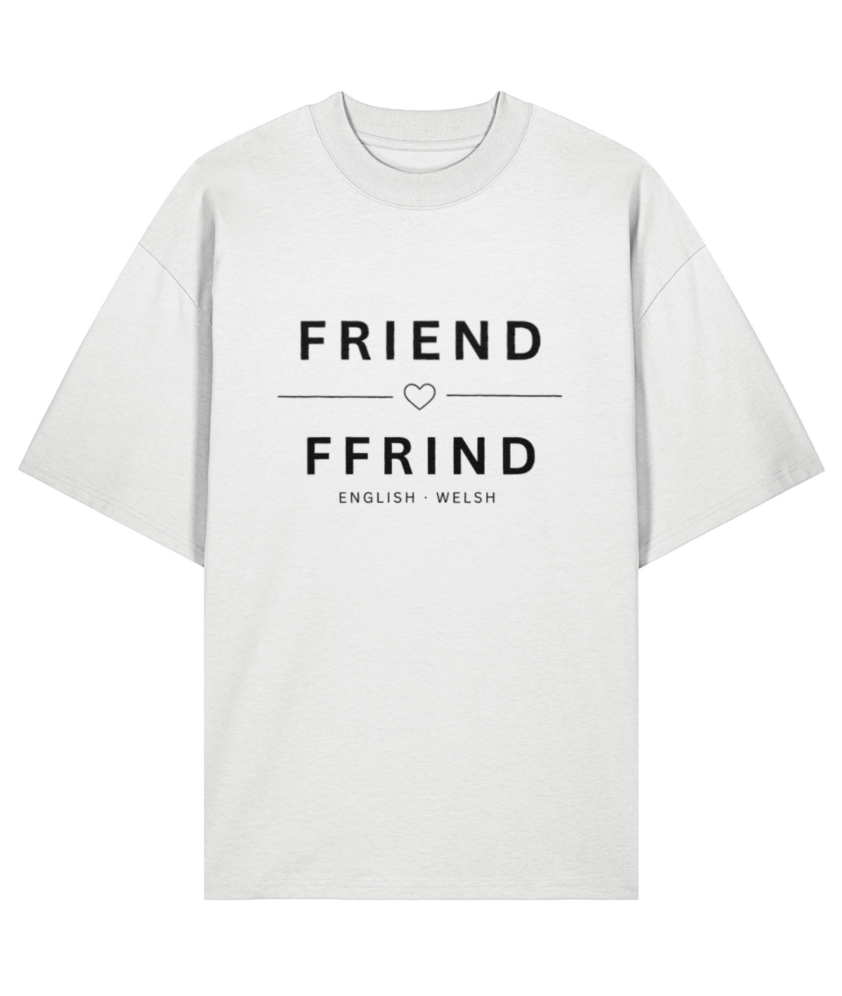 Unisex Organic 100% Cotton Oversized T-Shirt Friend Ffrind Beige